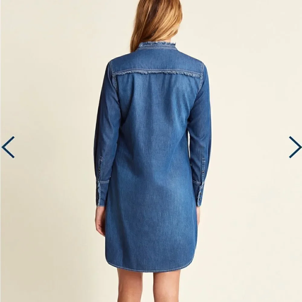 Hatley blue lightweight denim jean dress.  Size M - Picture 2 of 8